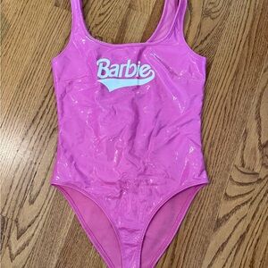 Forever 21 Barbie Pink latex bodysuit